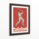 Cartel de críquet vintage con bateador - Nicholas | Cuadro decorativo de Canvas Lab