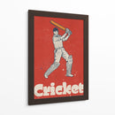 Cartel de críquet vintage con bateador - Nicholas | Cuadro decorativo de Canvas Lab