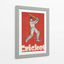 Cartel de críquet vintage con bateador - Nicholas | Cuadro decorativo de Canvas Lab