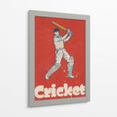 Cartel de críquet vintage con bateador - Nicholas | Cuadro decorativo de Canvas Lab