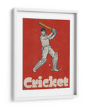 Cartel de críquet vintage con bateador - Nicholas | Cuadro decorativo de Canvas Lab
