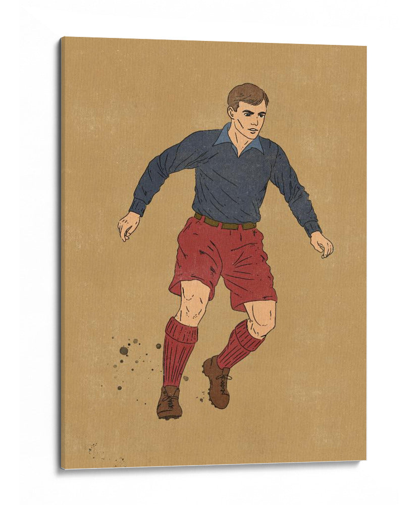 Héroe del futbol vintage - Nicholas | Cuadro decorativo de Canvas Lab