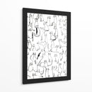 Bocetos de gatos solo líneas - DIEGO D L | Cuadro decorativo de Canvas Lab