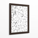 Bocetos de gatos solo líneas - DIEGO D L | Cuadro decorativo de Canvas Lab