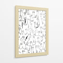 Bocetos de gatos solo líneas - DIEGO D L | Cuadro decorativo de Canvas Lab