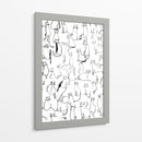 Bocetos de gatos solo líneas - DIEGO D L | Cuadro decorativo de Canvas Lab