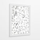 Bocetos de gatos solo líneas - DIEGO D L | Cuadro decorativo de Canvas Lab