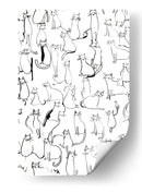 Bocetos de gatos solo líneas - DIEGO D L | Cuadro decorativo de Canvas Lab