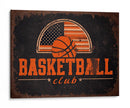 Vintage Basketball Club Flag - Fluidys Studio IV | Cuadro decorativo de Canvas Lab