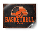 Vintage Basketball Club Flag - Fluidys Studio IV | Cuadro decorativo de Canvas Lab