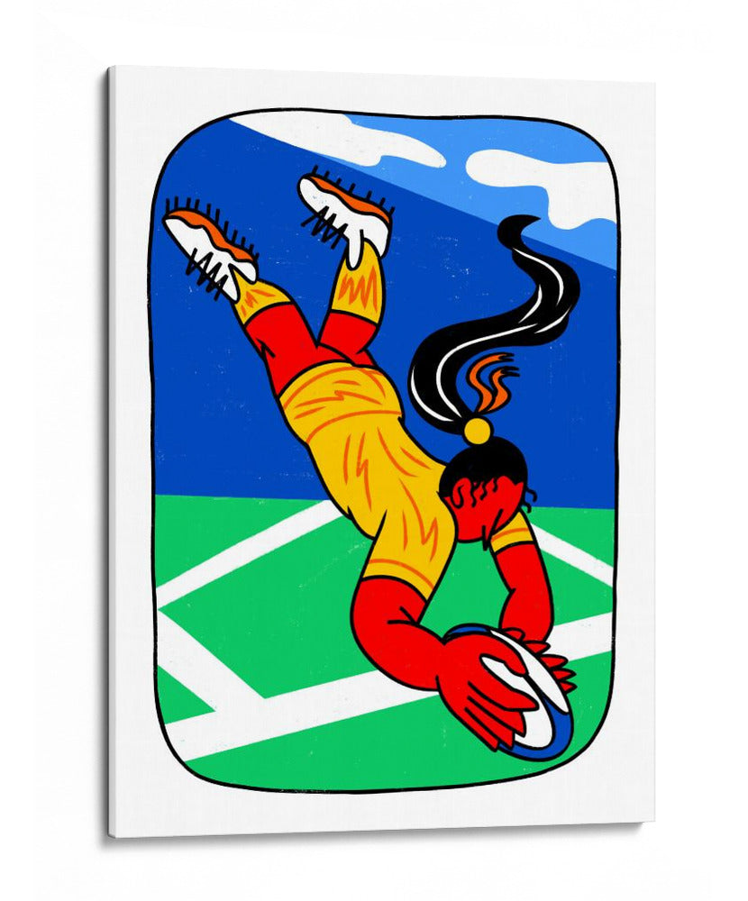 Salto de jugador de rugby - Alexandra Ramirez | Cuadro decorativo de Canvas Lab