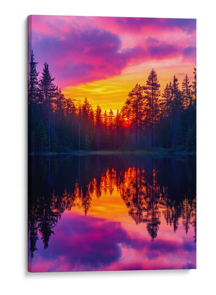 Crepúsculo de Fuego - Puffy Design | Cuadro decorativo de Canvas Lab