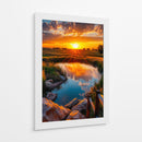 Horizonte Dorado - Puffy Design | Cuadro decorativo de Canvas Lab