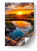 Horizonte Dorado - Puffy Design | Cuadro decorativo de Canvas Lab