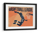 Cartel de arte pop vintage: Basketball League  - Andreas Magnusson | Cuadro decorativo de Canvas Lab