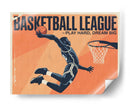 Cartel de arte pop vintage: Basketball League  - Andreas Magnusson | Cuadro decorativo de Canvas Lab