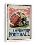 Escena de estadio vintage: Championship Football - Andreas Magnusson | Cuadro decorativo de Canvas Lab