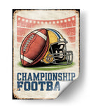 Escena de estadio vintage: Championship Football - Andreas Magnusson | Cuadro decorativo de Canvas Lab