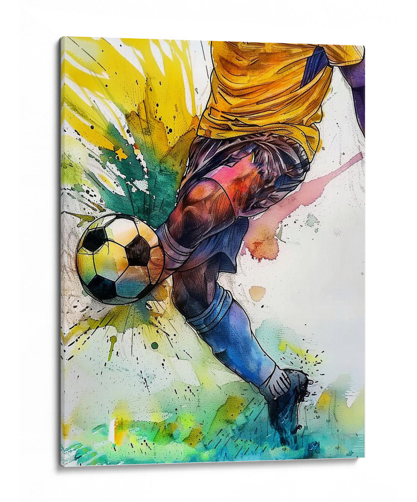 Patada de fútbol dinámica - Justyna Jaszke | Cuadro decorativo de Canvas Lab