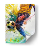 Patada de fútbol dinámica - Justyna Jaszke | Cuadro decorativo de Canvas Lab