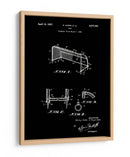 Patente de portería de fútbol antigua - Andreas Magnusson | Cuadro decorativo de Canvas Lab