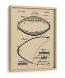Patente de futbol americano antiguo - Andreas Magnusson | Cuadro decorativo de Canvas Lab