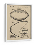 Patente de futbol americano antiguo - Andreas Magnusson | Cuadro decorativo de Canvas Lab