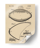 Patente de futbol americano antiguo - Andreas Magnusson | Cuadro decorativo de Canvas Lab