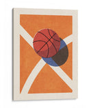 Baloncesto y líneas de cancha pop art - Daniel Coulmann | Cuadro decorativo de Canvas Lab