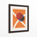 Baloncesto y líneas de cancha pop art - Daniel Coulmann | Cuadro decorativo de Canvas Lab