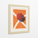 Baloncesto y líneas de cancha pop art - Daniel Coulmann | Cuadro decorativo de Canvas Lab