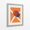 Baloncesto y líneas de cancha pop art - Daniel Coulmann | Cuadro decorativo de Canvas Lab