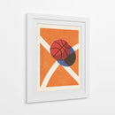 Baloncesto y líneas de cancha pop art - Daniel Coulmann | Cuadro decorativo de Canvas Lab