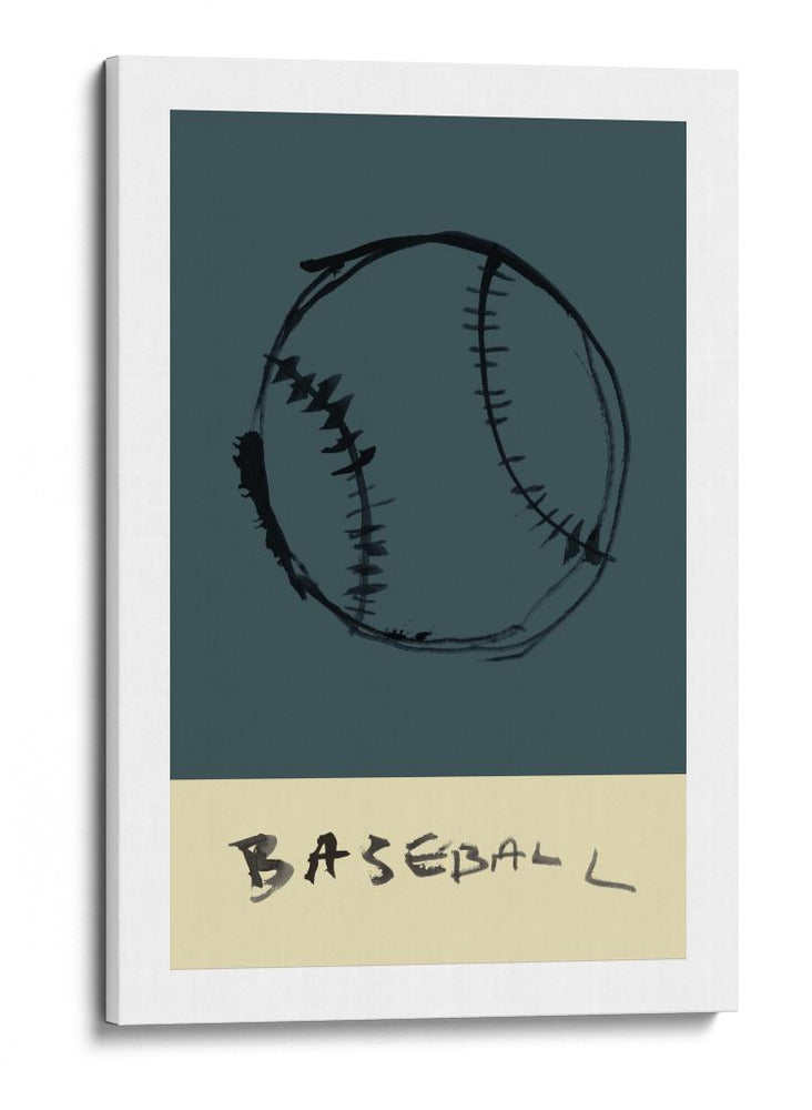 Trazos indómitos del diamante: un béisbol gestual - cartissi | Cuadro decorativo de Canvas Lab