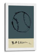 Trazos indómitos del diamante: un béisbol gestual - cartissi | Cuadro decorativo de Canvas Lab