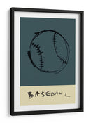 Trazos indómitos del diamante: un béisbol gestual - cartissi | Cuadro decorativo de Canvas Lab