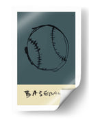 Trazos indómitos del diamante: un béisbol gestual - cartissi | Cuadro decorativo de Canvas Lab