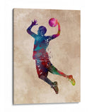 Tiro en suspensión de baloncesto vibrante - Justyna Jaszke | Cuadro decorativo de Canvas Lab