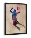 Tiro en suspensión de baloncesto vibrante - Justyna Jaszke | Cuadro decorativo de Canvas Lab