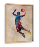 Tiro en suspensión de baloncesto vibrante - Justyna Jaszke | Cuadro decorativo de Canvas Lab