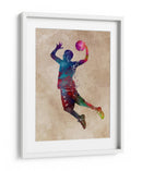 Tiro en suspensión de baloncesto vibrante - Justyna Jaszke | Cuadro decorativo de Canvas Lab