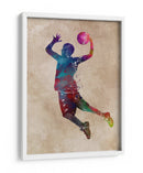 Tiro en suspensión de baloncesto vibrante - Justyna Jaszke | Cuadro decorativo de Canvas Lab