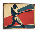 Arte deportivo clásico con bateador en acción - Fluidys Studio IV | Cuadro decorativo de Canvas Lab
