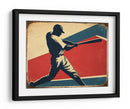Arte deportivo clásico con bateador en acción - Fluidys Studio IV | Cuadro decorativo de Canvas Lab