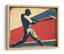Arte deportivo clásico con bateador en acción - Fluidys Studio IV | Cuadro decorativo de Canvas Lab
