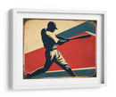 Arte deportivo clásico con bateador en acción - Fluidys Studio IV | Cuadro decorativo de Canvas Lab