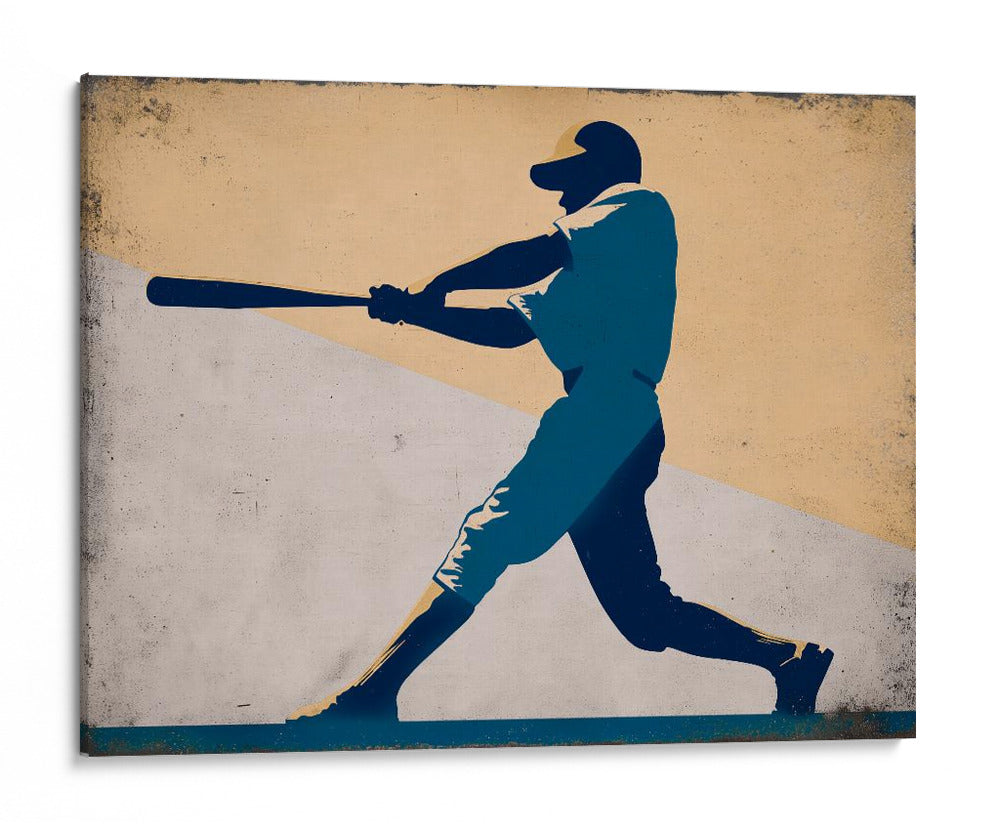 Vintage Minimalist Baseball Composition - Fluidys Studio IV | Cuadro decorativo de Canvas Lab