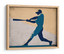 Vintage Minimalist Baseball Composition - Fluidys Studio IV | Cuadro decorativo de Canvas Lab