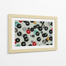 Discos de vinil en fondo blanco - DIEGO D L | Cuadro decorativo de Canvas Lab