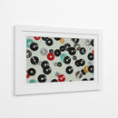 Discos de vinil en fondo blanco - DIEGO D L | Cuadro decorativo de Canvas Lab